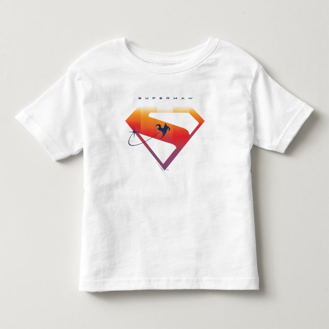 Sunset Soar Superman Shield Toddler T-Shirt (Front)