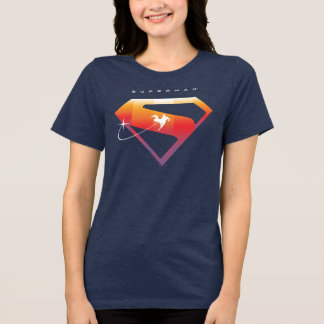 Sunset Soar Superman Shield Tri-Blend Shirt