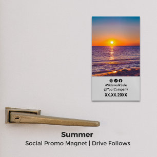 Sunset Social Media · Portrait Layout Promo Magnet