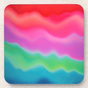 "Sunset Sorbet" Colourful Abstract Art Coaster