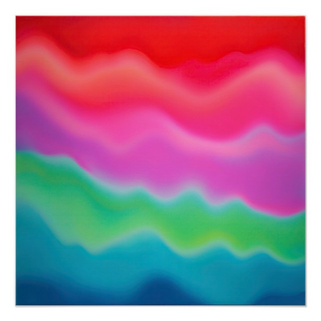 "Sunset Sorbet" Colourful Abstract Art   Poster (Front)