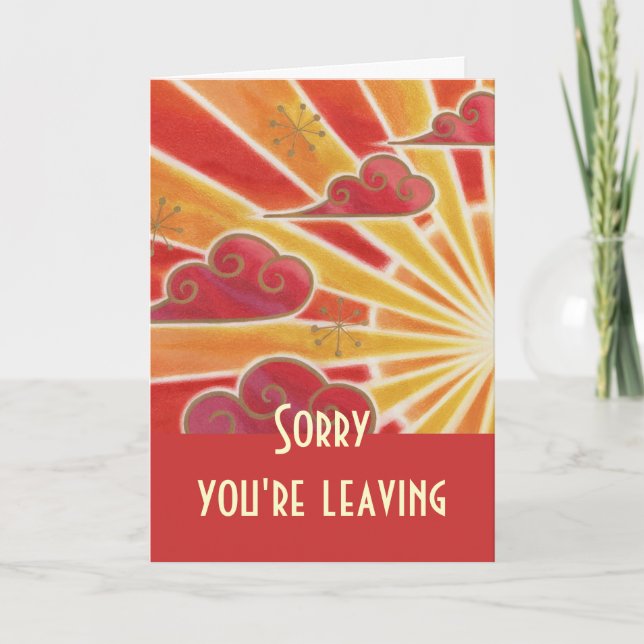 Sunset 'Sorry You're Leaving' card (Front)