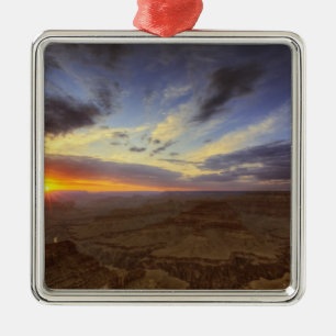 Sunset, south rim of the Grand Canyon, Grand Metal Tree Decoration