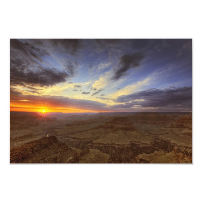 Sunset, south rim of the Grand Canyon, Grand Photo Print (Front)