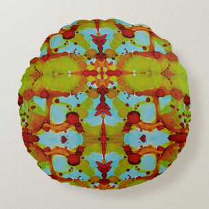 Sunset Spill Round Cushion