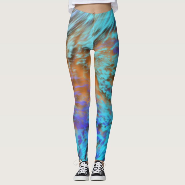 Sunset Spiralz Leggings by THE Haydee Rodriguez (Front)