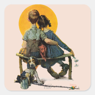 Sunset Square Sticker