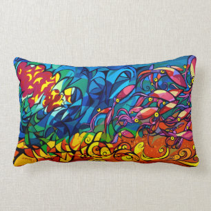 Sunset Squid Lumbar Cushion