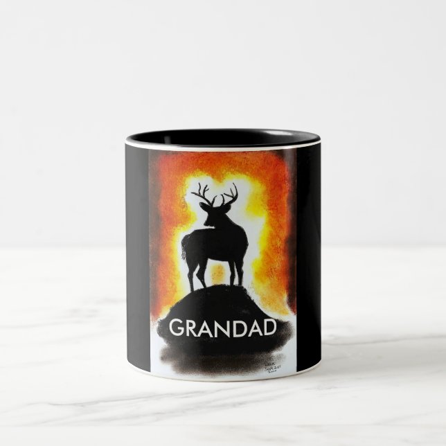 sunset stag -  GRANDAD'S MUG (Center)