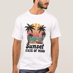 Sunset State of Mind Retro Beach T-Shirt