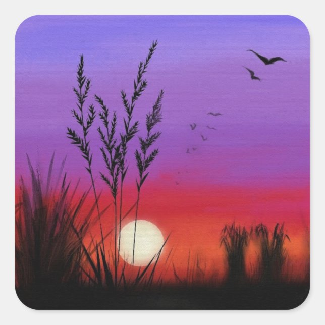 Sunset Sticker - Painting (Front)