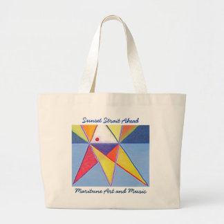 Sunset Strait Ahead Large Tote Bag