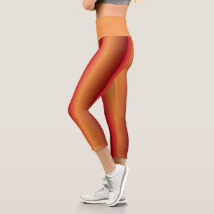 Sunset Stripe Activewear Capri Leggings