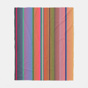 Sunset Stripes Fleece Blanket