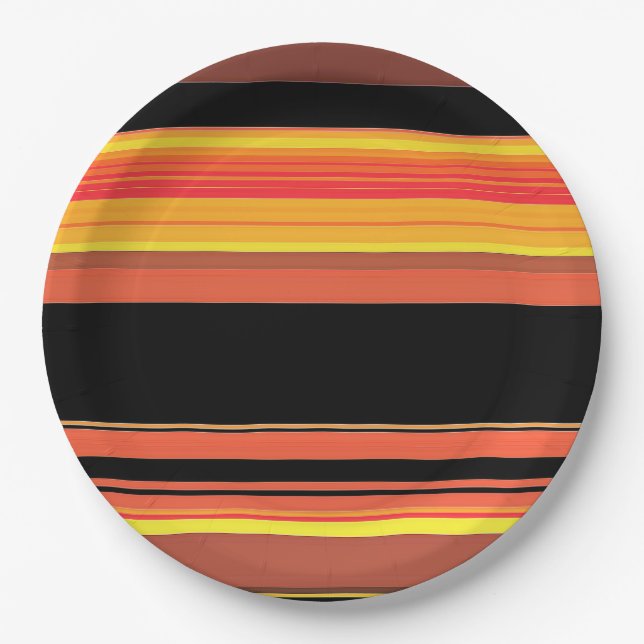 SUNSET STRIPES PAPER PLATE (Front)