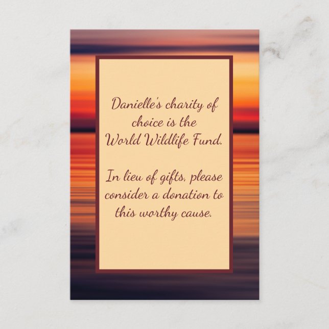 Sunset Stripes Small Enclosure Donation Card (Front)