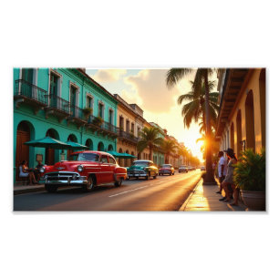 Sunset Stroll in Old Havana Photo Print