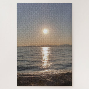 Sunset Summer Night Beach Life Photography Jigsaw Puzzle