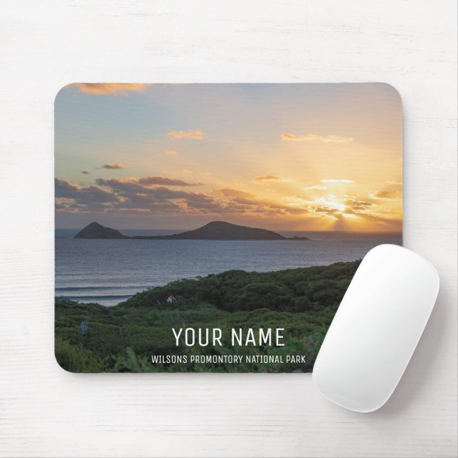 Sunset Summer Ocean Nature Landscape Photo A Mouse Mat (With Mouse)