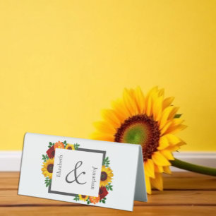 Sunset Sunflower Rose Floral Wedding