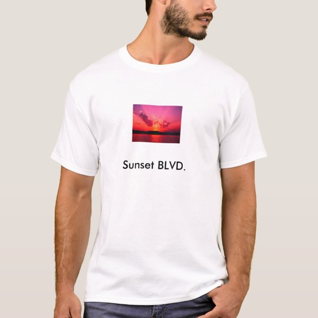 Sunset, Sunset BLVD. T-Shirt (Front)