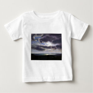 Sunset sunset over the lake watercolor painting baby T-Shirt