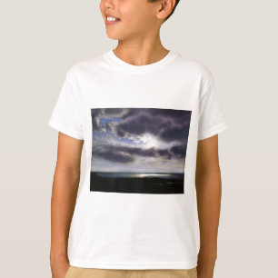 Sunset sunset over the lake watercolor painting T-Shirt