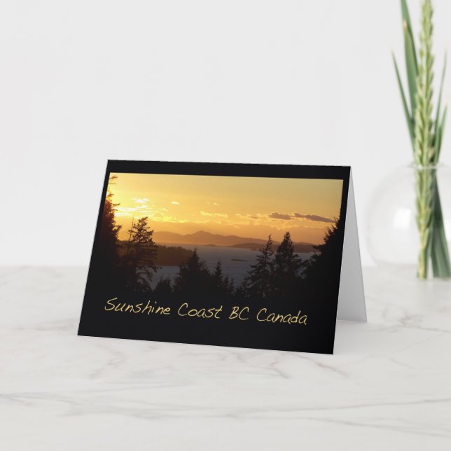 Sunset Sunshine Coast BC Card (Front)