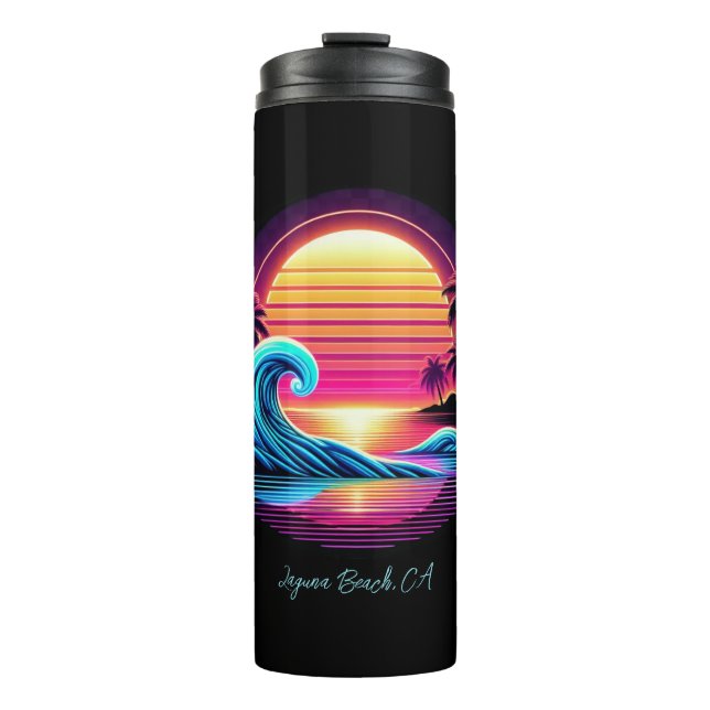Sunset Surf Glow- Thermal Tumbler (Front)