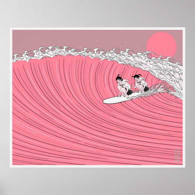 sunset surf poster (Front)