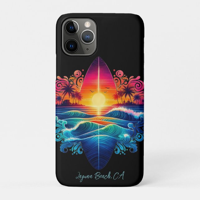 Sunset Surfboard Curls- Case-Mate iPhone Case (Back)