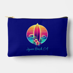 Sunset Surfboard Zippered Pouch