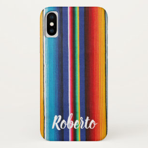 Sunset Surfing Blanket with Custom Name Print iPhone X Case