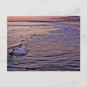 Sunset Surfing Oceanside. Postcard