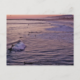 Sunset Surfing Oceanside. Postcard
