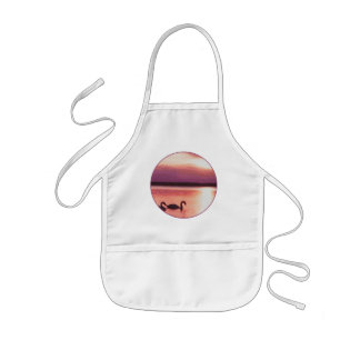 Sunset Swans Kids Apron