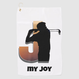 Sunset Swing Golf Towel – Letter J Design