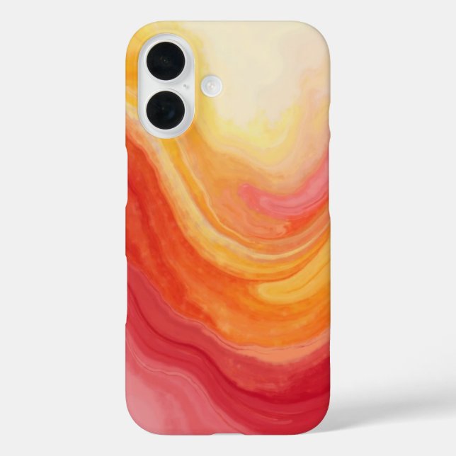 Sunset Swirl iPhone Case – Yellow, Red & Orange  (Back)