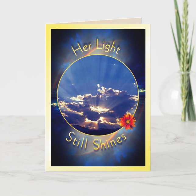 Sunset Sympathy For Loss Of Mother Card (Front)