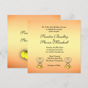 Sunset Tennis Wedding Invitations