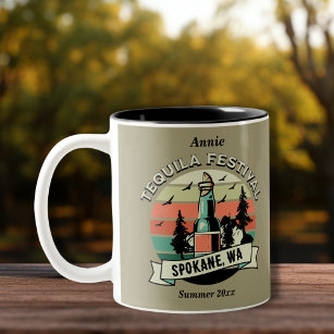 Sunset Tequila Festival Custom Your Town  Two-Tone Coffee Mug