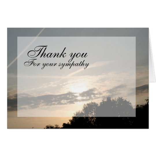 Sunset Thank you Card
