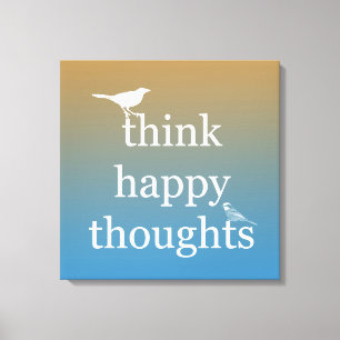 Sunset Think Happy Canvas Print