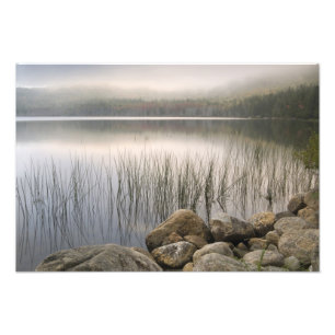 Sunset through fog over Upper Hadlock Pond Photo Print