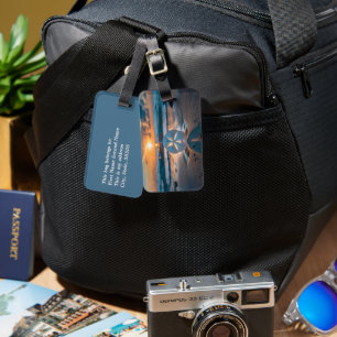Sunset Through the Sand Dollar Luggage Tag
