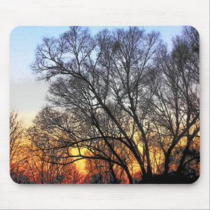 Sunset through the Trees Art Mouse Mat