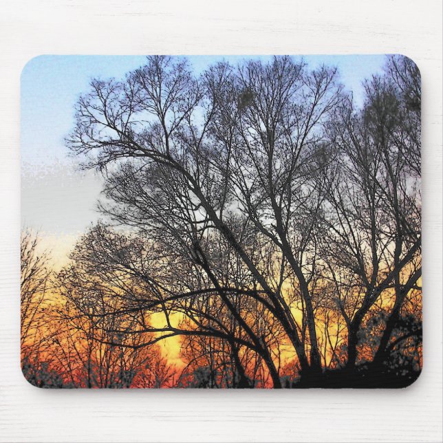 Sunset through the Trees Art Mouse Mat (Front)