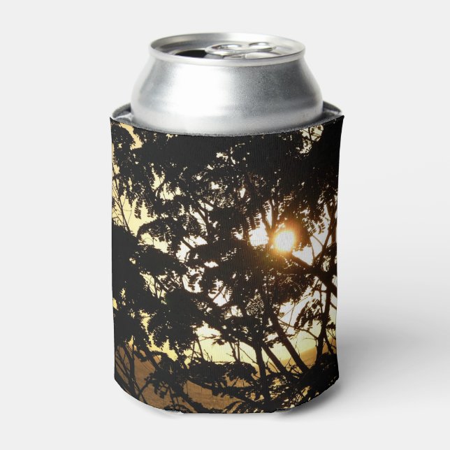 Sunset Through Trees I Tropical Photography Can Cooler (Can Front)