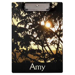 Sunset Through Trees I Tropical Photography Clipboard