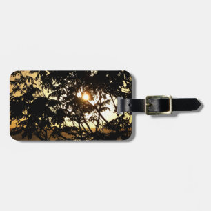 Sunset Through Trees I Tropical Photography Luggage Tag